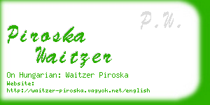 piroska waitzer business card
